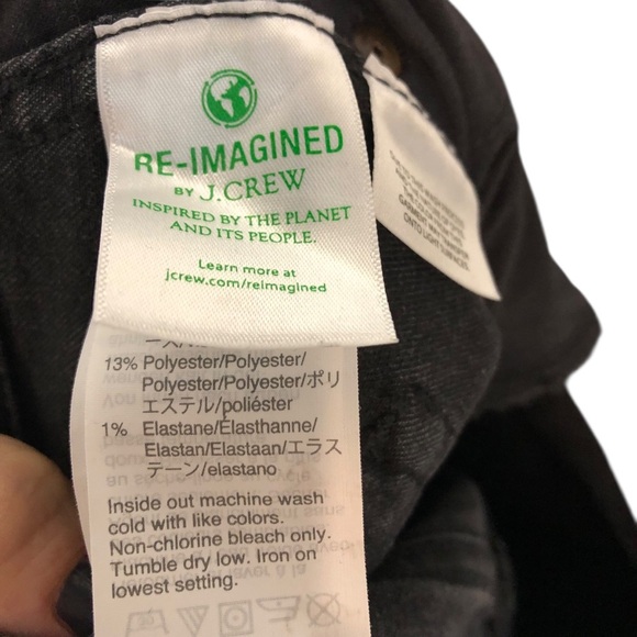 J.Crew High Rise Vintage Straight Button Front Jeans Sz 26 Washed Black Classic - Picture 5 of 7